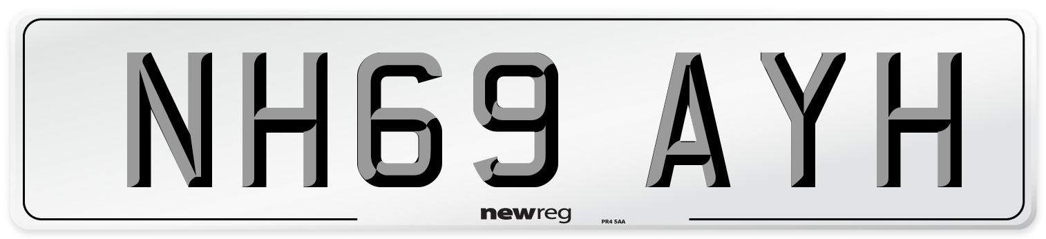 NH69 AYH Number Plate from New Reg